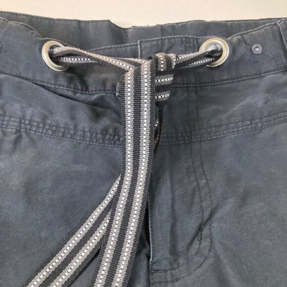 Womens Columbia Nylon Shorts Zip Pockets Tie Waist Black M Cotton Nylon - Picture 3 of 6